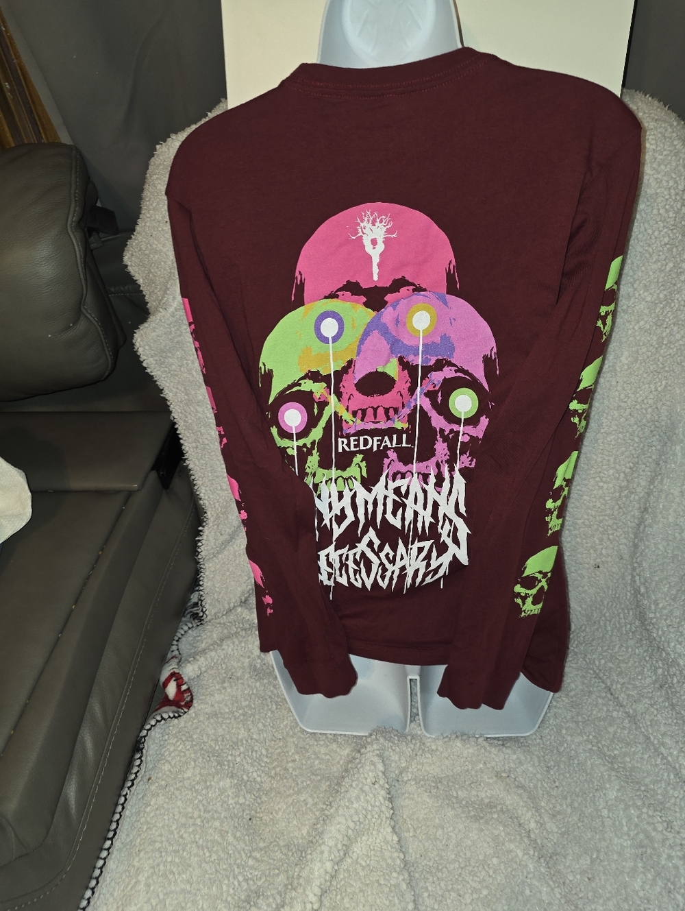 Any Means Necessary Long Sleeve Burgundy Small